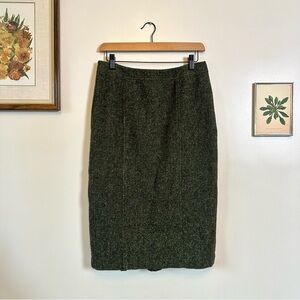 Vintage Virgin Wool & Silk Blend Fully Lined Knee Length Skirt